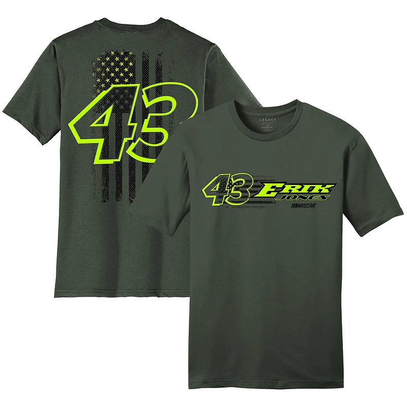 Men's LEGACY Motor Club Team Collection  Green Erik Jones Flag T-Shirt