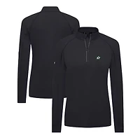 Women's Levelwear Black Dallas Stars Kinetic Insignia Core Quarter-Zip Pullover Top