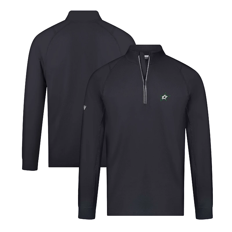 Men's Levelwear Black Dallas Stars Theory Insignia Core Quarter-Zip Pullover Top