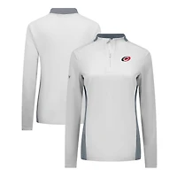 Women's Levelwear White Carolina Hurricanes Moxie Insignia Core Quarter-Zip Pullover Top