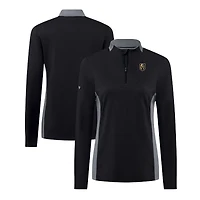 Women's Levelwear Black Vegas Golden Knights Moxie Insignia Core Quarter-Zip Pullover Top