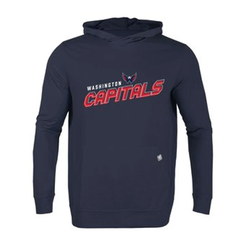 Men's Levelwear Navy Washington Capitals Relay Premier 2.0 Pullover Hoodie