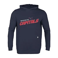 Men's Levelwear Navy Washington Capitals Relay Premier 2.0 Pullover Hoodie