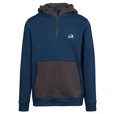 Men's Levelwear Navy Colorado Avalanche Chicane Insignia Core Half-Zip Pullover Hoodie