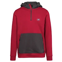 Men's Levelwear Red Montreal Canadiens Chicane Insignia Core Half-Zip Pullover Hoodie