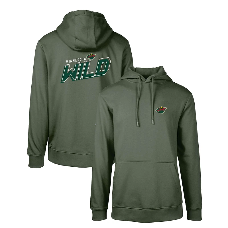 Men's Levelwear Green Minnesota Wild Podium Insignia Core Pullover Hoodie
