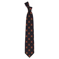 Men's Black Maryland Terrapins Echo Woven Silk Tie