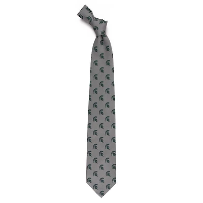 Men's Gray Michigan State Spartans Echo Woven Silk Tie