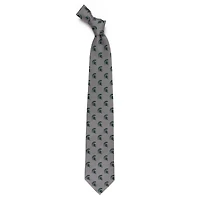 Men's Gray Michigan State Spartans Echo Woven Silk Tie