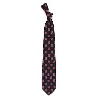 Men's Black NC State Wolfpack Echo Woven Silk Tie