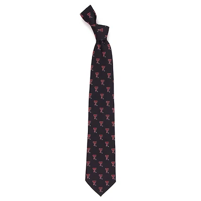 Men's Black Texas Tech Red Raiders Echo Woven Silk Tie