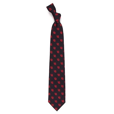 Men's Black Utah Utes Echo Woven Silk Tie