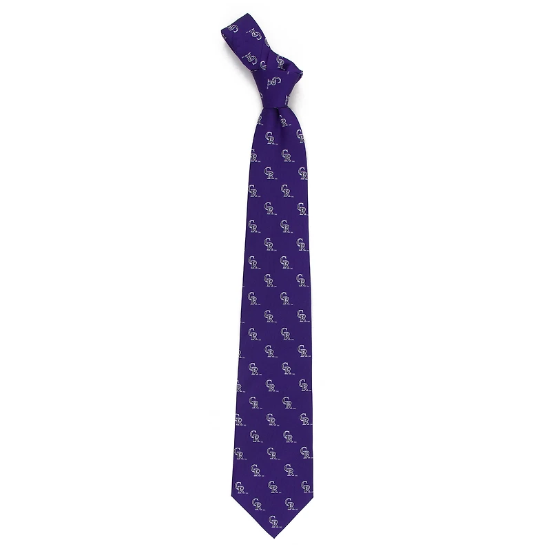 Men's Purple Colorado Rockies Echo Woven Silk Tie