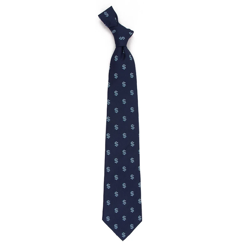 Men's Deep Sea Blue Seattle Kraken Echo Woven Silk Tie