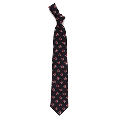 Men's Black Ottawa Senators Echo Woven Silk Tie