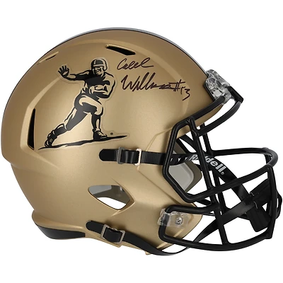 Caleb Williams USC Trojans Autographed 2023 Gold Riddell Heisman Replica Helmet