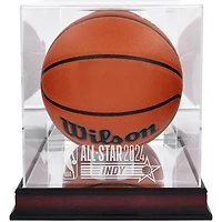 NBA 2024 All-Star Game Logo Mahogany Basketball Display Case