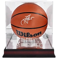 Nikola Jokic Denver Nuggets Autographed Wilson Authentic Series Indoor/Outdoor Basketball with Mahogany 2024 NBA All-Star Game Logo Display Case