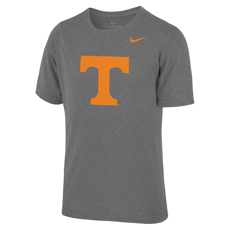 Youth Nike Tennessee Volunteers Heather Gray Logo Legend Performance T-Shirt