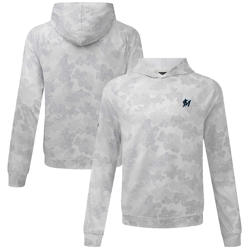 Men's Levelwear White Miami Marlins Blender Insignia Hoodie