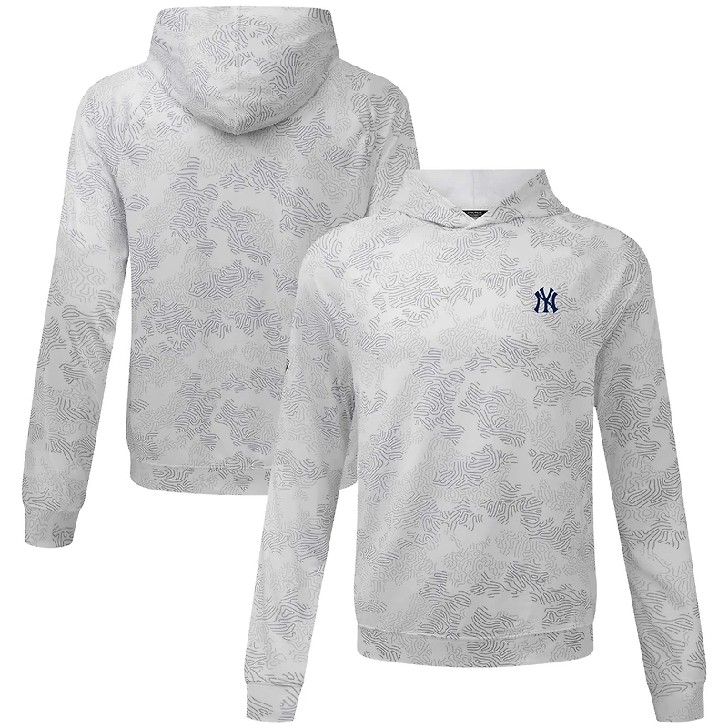 Men's Levelwear White New York Yankees Blender Insignia Hoodie
