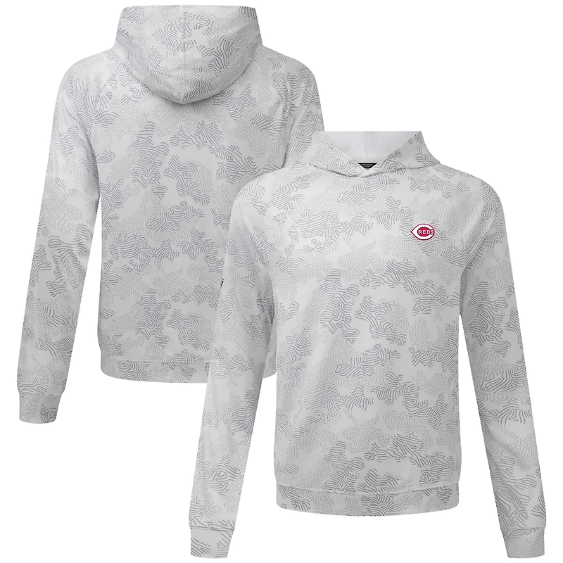 Men's Levelwear White Cincinnati Reds Blender Insignia Hoodie