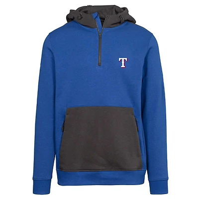 Men's Levelwear Royal Texas Rangers Chicane Insignia Quarter-Zip Hoodie