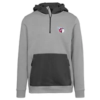 Men's Levelwear Gray Cleveland Guardians Chicane Insignia Quarter-Zip Hoodie