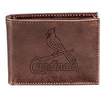 Brown St. Louis Cardinals Bi-Fold Leather Wallet