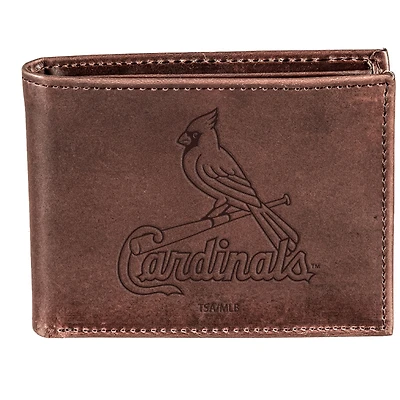 Brown St. Louis Cardinals Bi-Fold Leather Wallet
