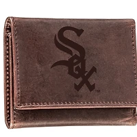 Brown Chicago White Sox Tri-Fold Leather Wallet
