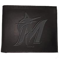 Black Miami Marlins Hybrid Bi-Fold Wallet