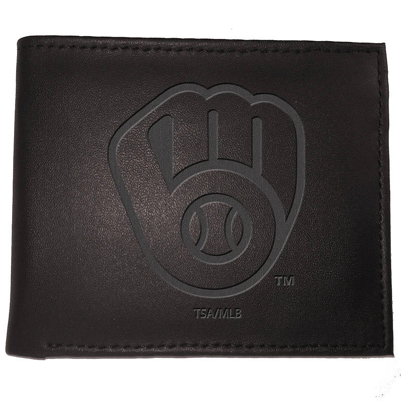 Black Milwaukee Brewers Hybrid Bi-Fold Wallet