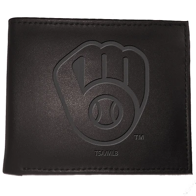 Black Milwaukee Brewers Hybrid Bi-Fold Wallet