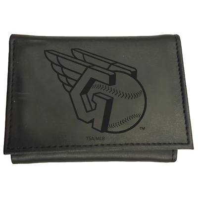 Black Cleveland Guardians Hybrid Tri-Fold Wallet