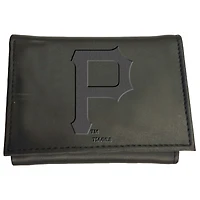 Black Pittsburgh Pirates Hybrid Tri-Fold Wallet