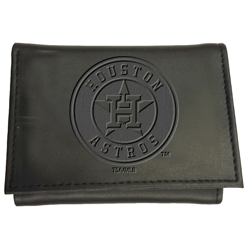 Black Houston Astros Hybrid Tri-Fold Wallet