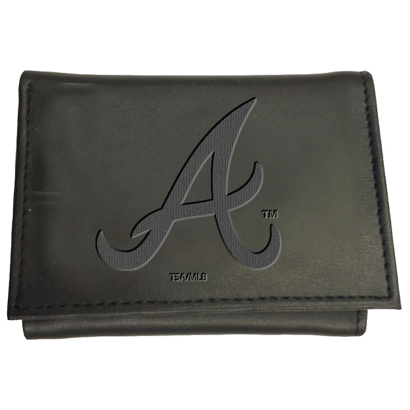 Black Atlanta Braves Hybrid Tri-Fold Wallet