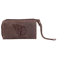 Brown Cleveland Guardians Cell Phone Wristlet Wallet