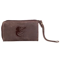 Brown Baltimore Orioles Cell Phone Wristlet Wallet