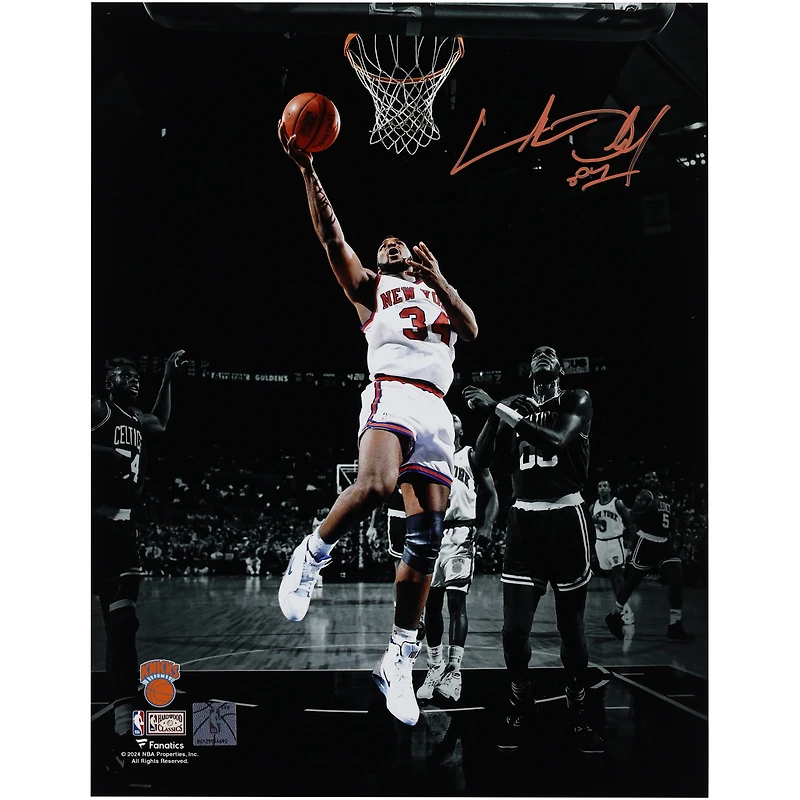 Charles Oakley New York Knicks Autographed 11" x 14" Spotlight Layup Photograph