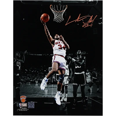 Charles Oakley New York Knicks Autographed 11" x 14" Spotlight Layup Photograph
