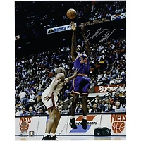 Charles Oakley New York Knicks Autographed 16" x 20" Shooting vs. New Jersey Nets Photograph