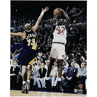 Charles Oakley New York Knicks Autographed 16" x 20" Shooting vs. Indiana Pacers Photograph