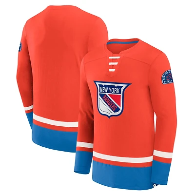 Men's Fanatics  Blue New York Rangers Vintage High Point Long Sleeve T-Shirt
