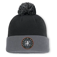 Men's Fanatics  Black Anaheim Ducks Aspyn Cuffed Knit Hat with Pom