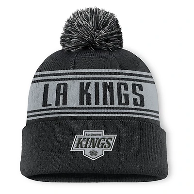 Men's Fanatics  Black Los Angeles Kings Fundamental Cuffed Knit Hat with Pom