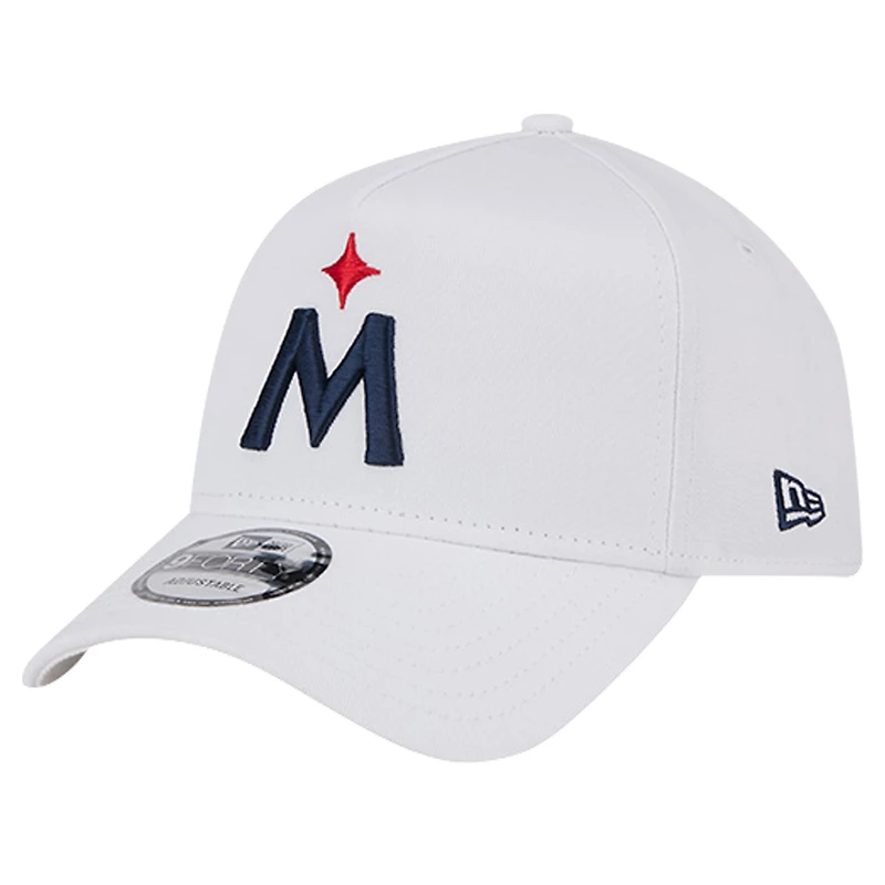 Men's New Era White Minnesota Twins TC A-Frame 9FORTY Adjustable Hat