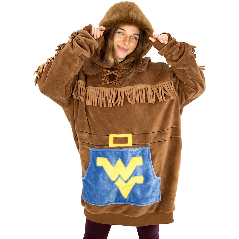 Plushible Brown West Virginia Mountaineers Snugible 2-in-1 Blanket Hoodie and Plushie