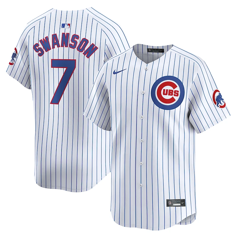 Youth Nike Dansby Swanson White Chicago Cubs Home Limited Player Jersey